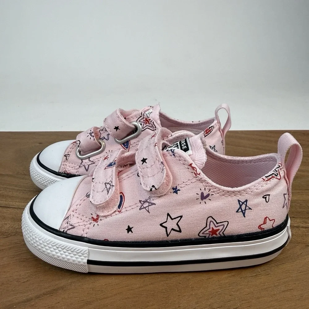 New Little Kids‎ Converse Chuck Taylor All Star 2V OX Pink Sneakers Size 7 C
